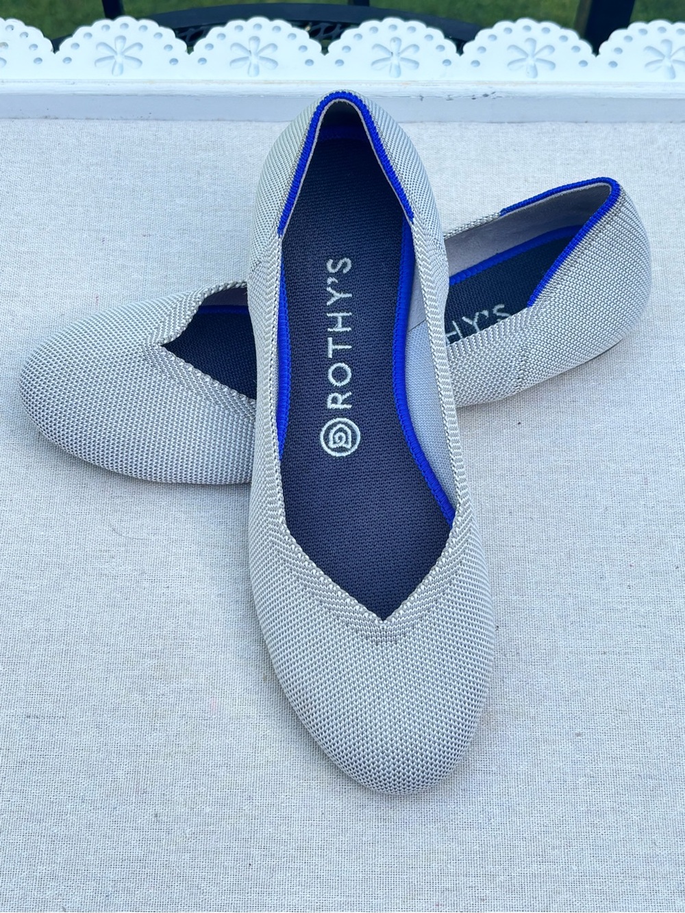 Rothy’s The Flat, Flax Birdseye Round Toe. Retired Style size 81/2
